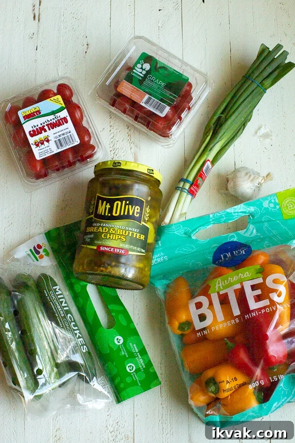 ingredients for zesty cucumber salad