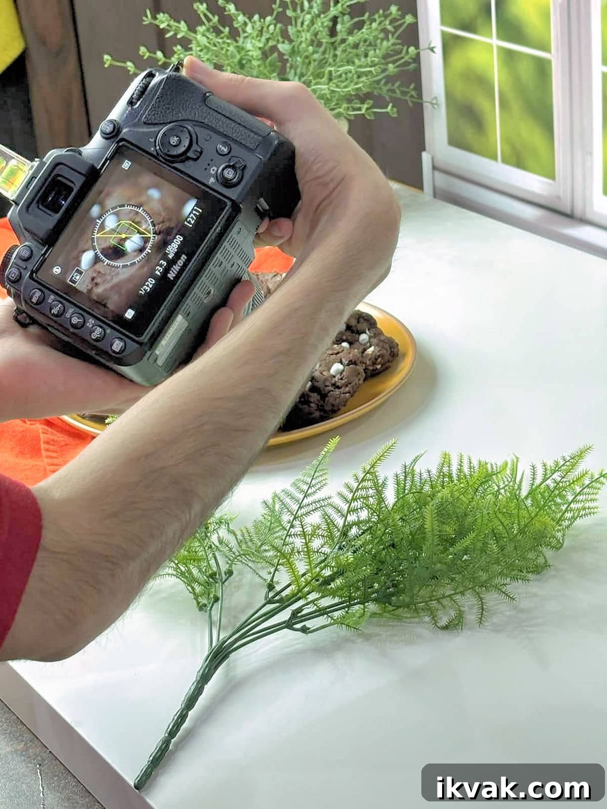 style photo shoot for Hot Chocolate Cookies