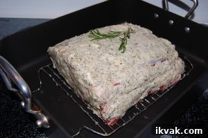 Herb butter on prime rib