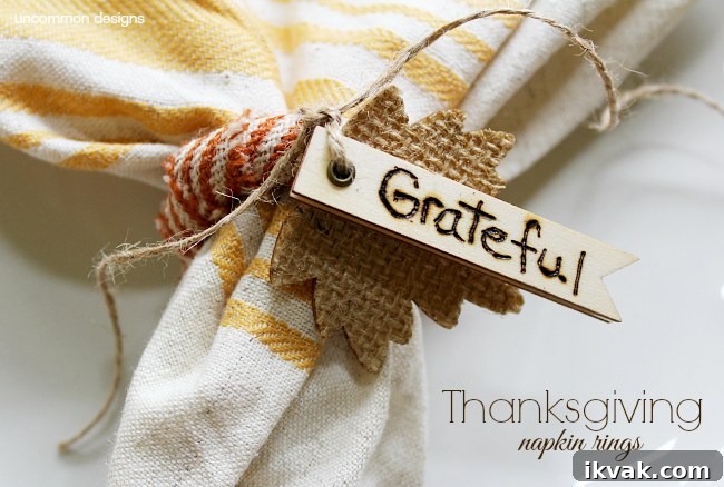 Thanksgiving napkin rings uncommon designs
