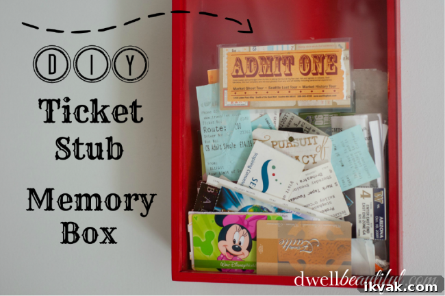 Collect and display treasured moments by creating a Ticket Stub Memory Box!