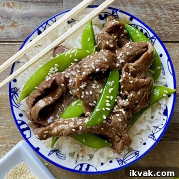 beef stir fry recipe in bowl