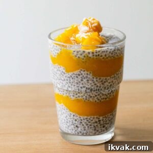 Mango chia pudding