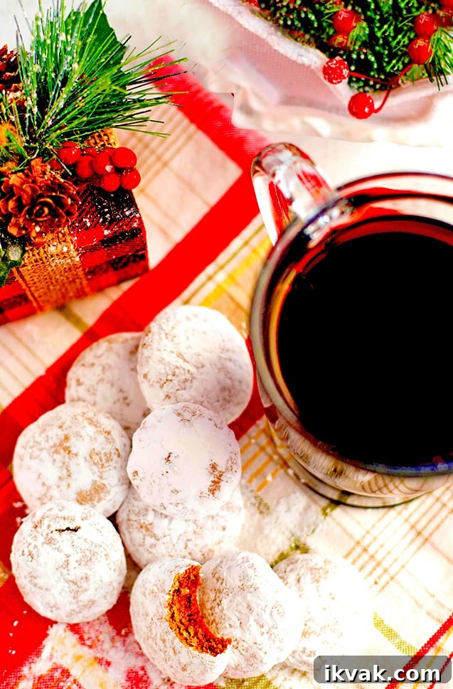 Pfeffernüsse: Traditional German Christmas Spice Cookies 2 Christmas cookies and a cup of coffee