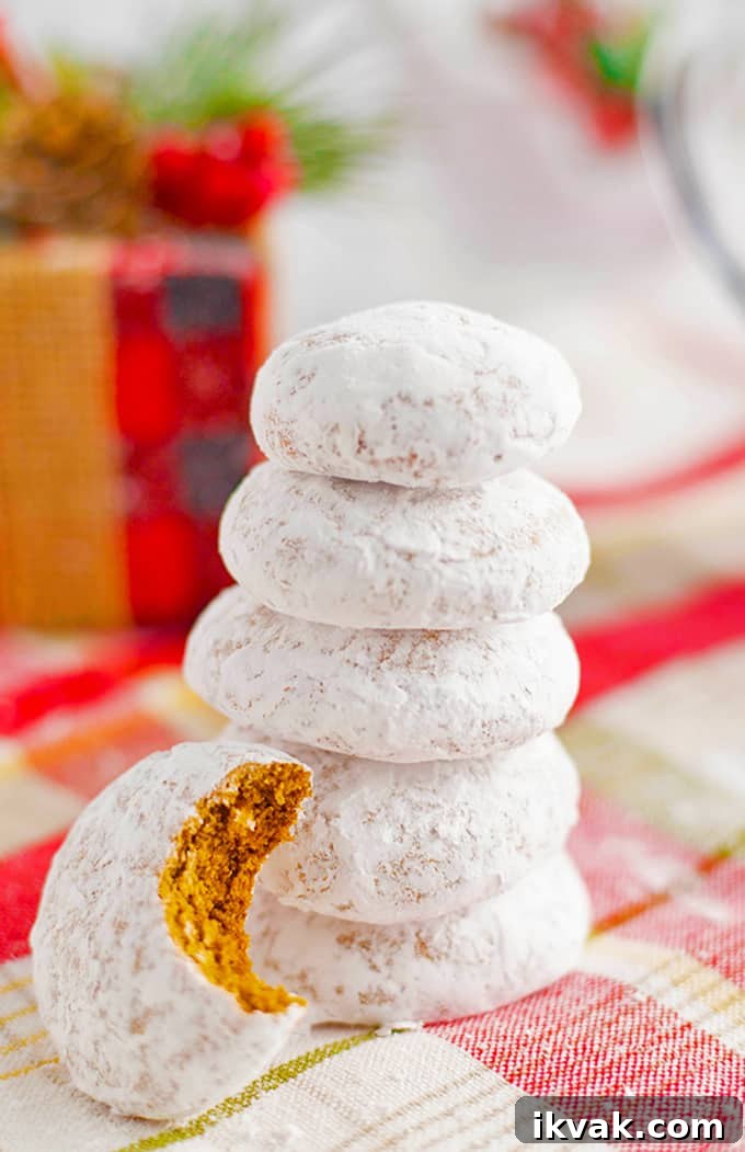 Pfeffernüsse: Traditional German Christmas Spice Cookies 12 A stack of pfeffernusse cookies