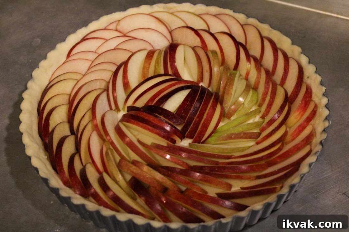 apples in apple tart