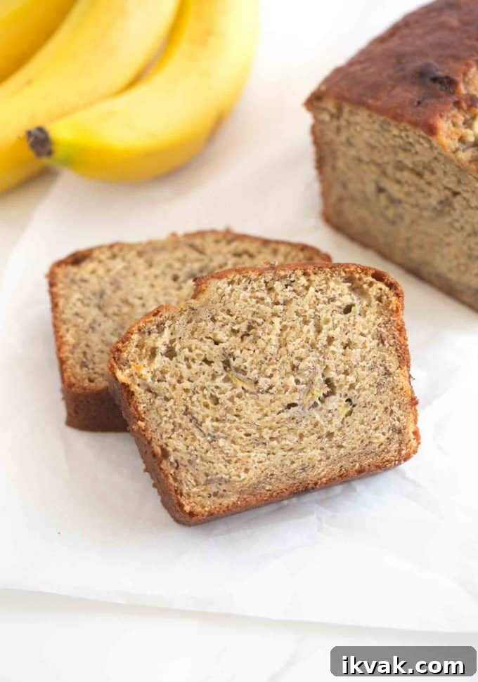 Slices of banana bread