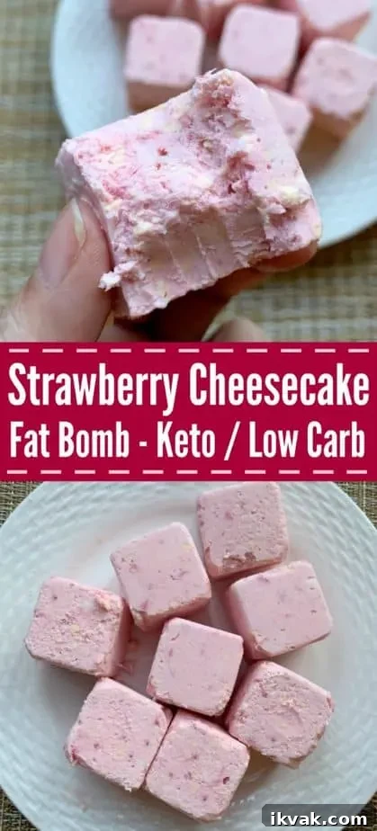 strawberry cream cheese fat bomb pin