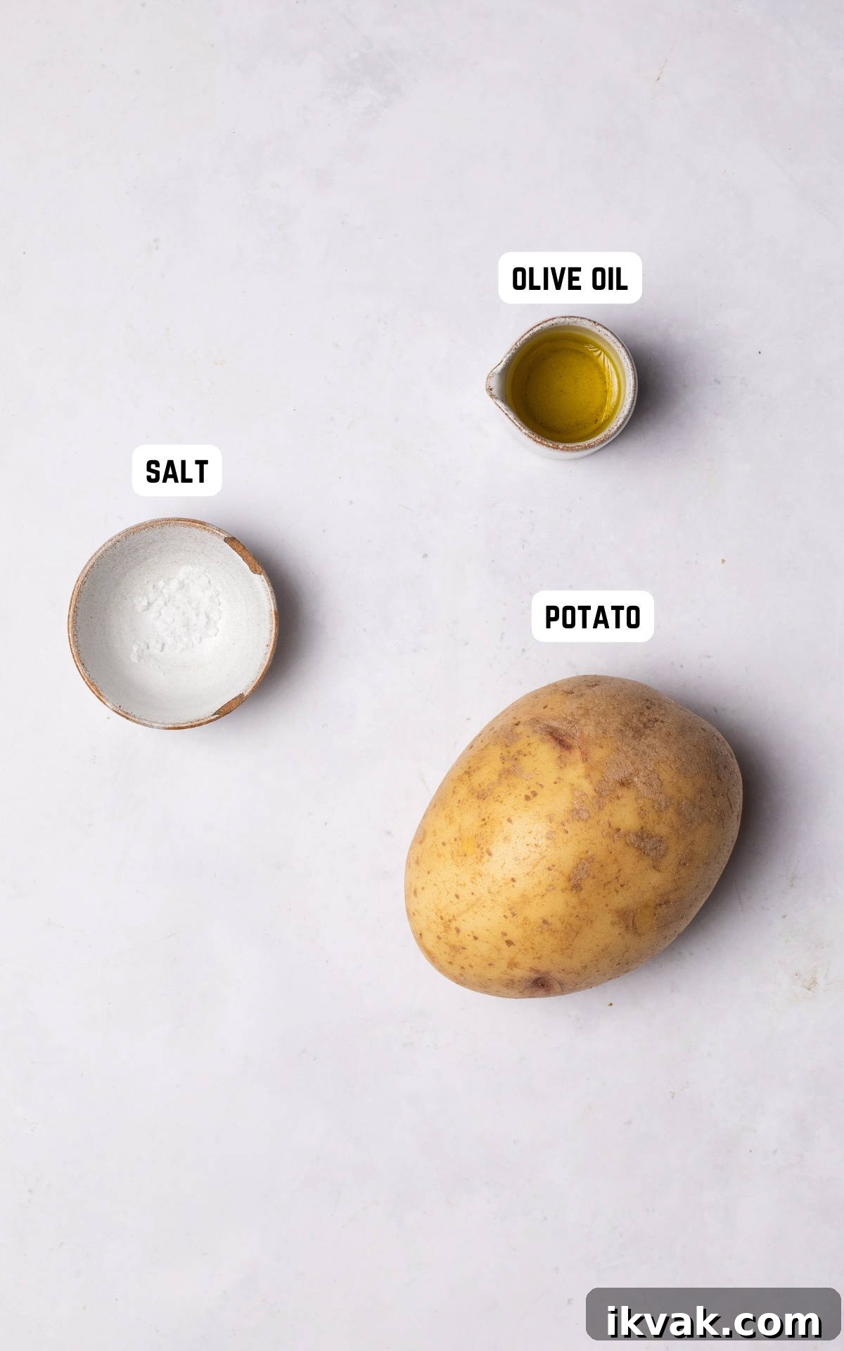 Ingredients to make Air Fryer Jacket Potato.