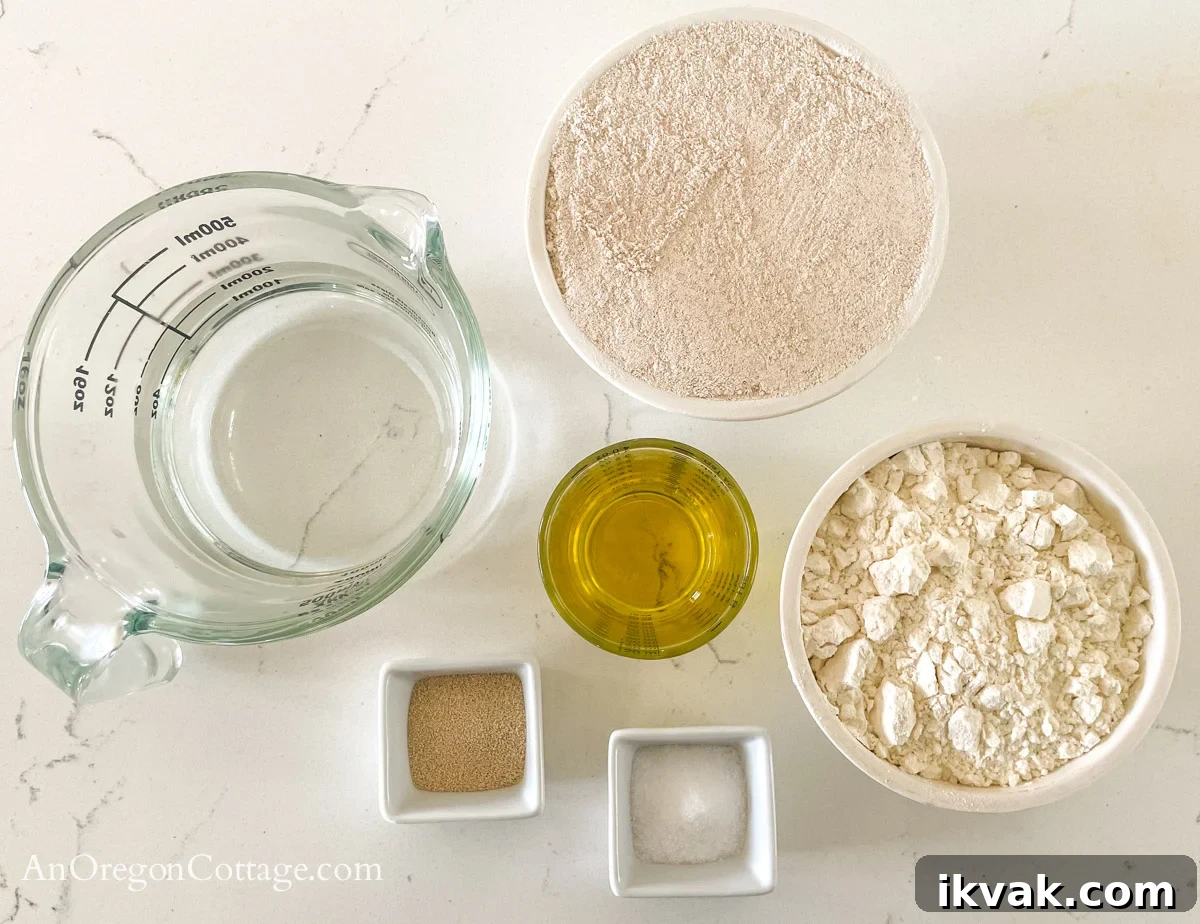 Homemade Whole Wheat Pita Bread Recipe — Soft & Fluffy 4 pita bread ingredients above