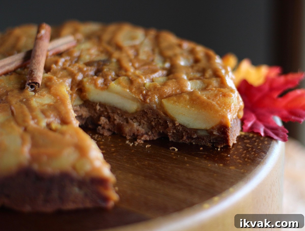 Paleo Caramel Apple Upside-Down Cake (AIP Friendly) 16 Paleo Caramel Apple Upside Down Cake (AIP) - a decadent, easy recipe that is full of Fall apples, cinnamon, and pumpkin salted caramel sauce! It's a must-try for the holidays! | fedandfulfilled.com