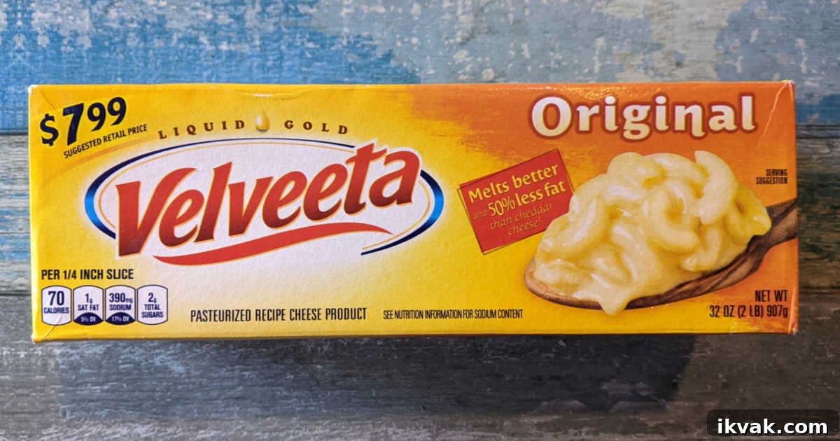 block of velveeta cheese product