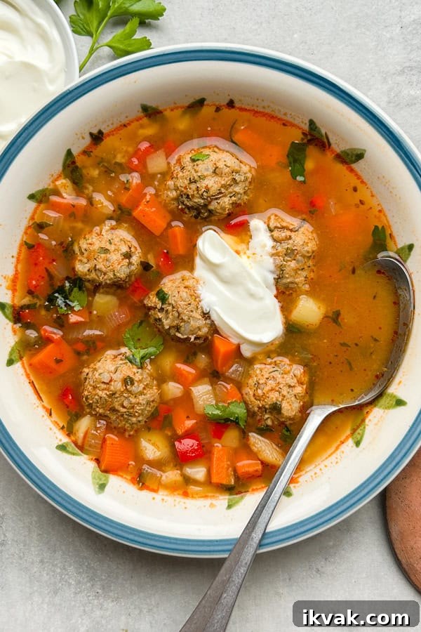 Romanian Meatball Soup Ciorba de Perisoare Recipe