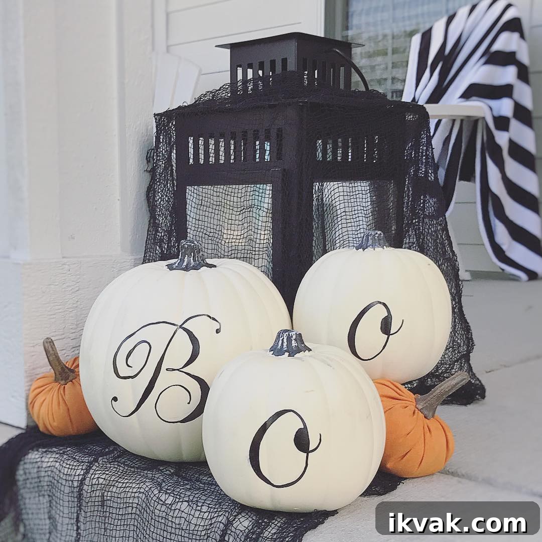 BOO Faux Pumpkins