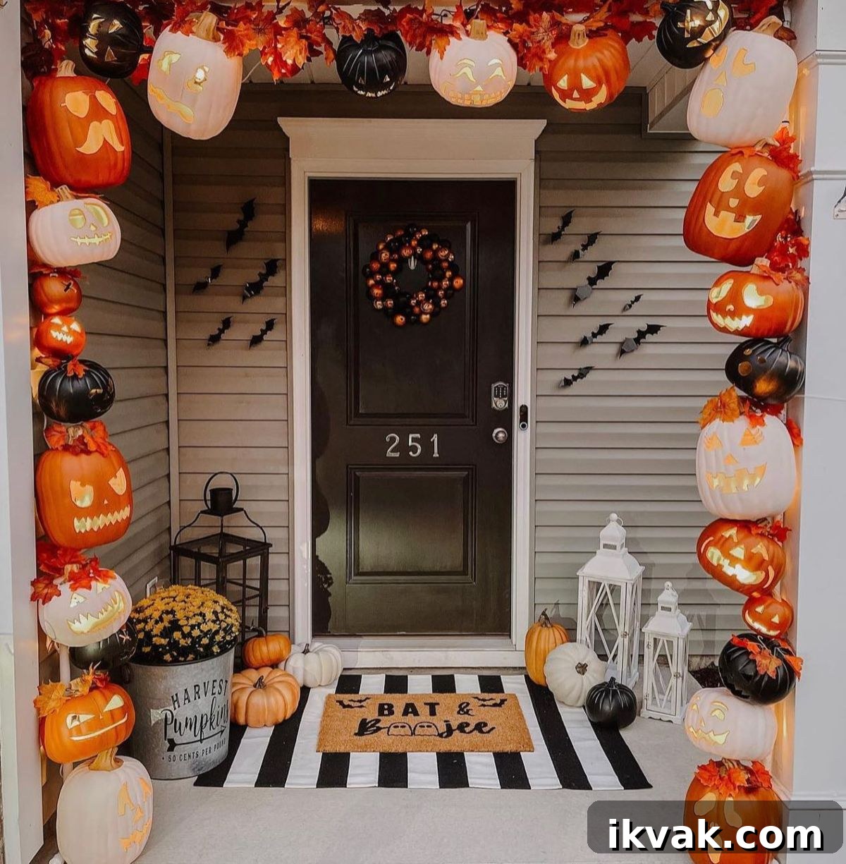 hanging pumpkins