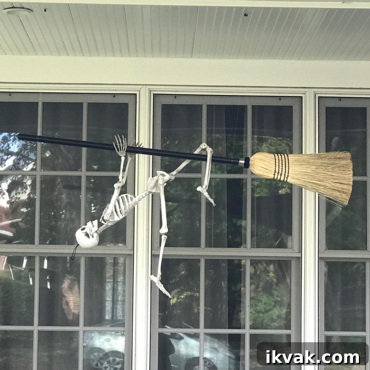 Skeleton Riding a Broom