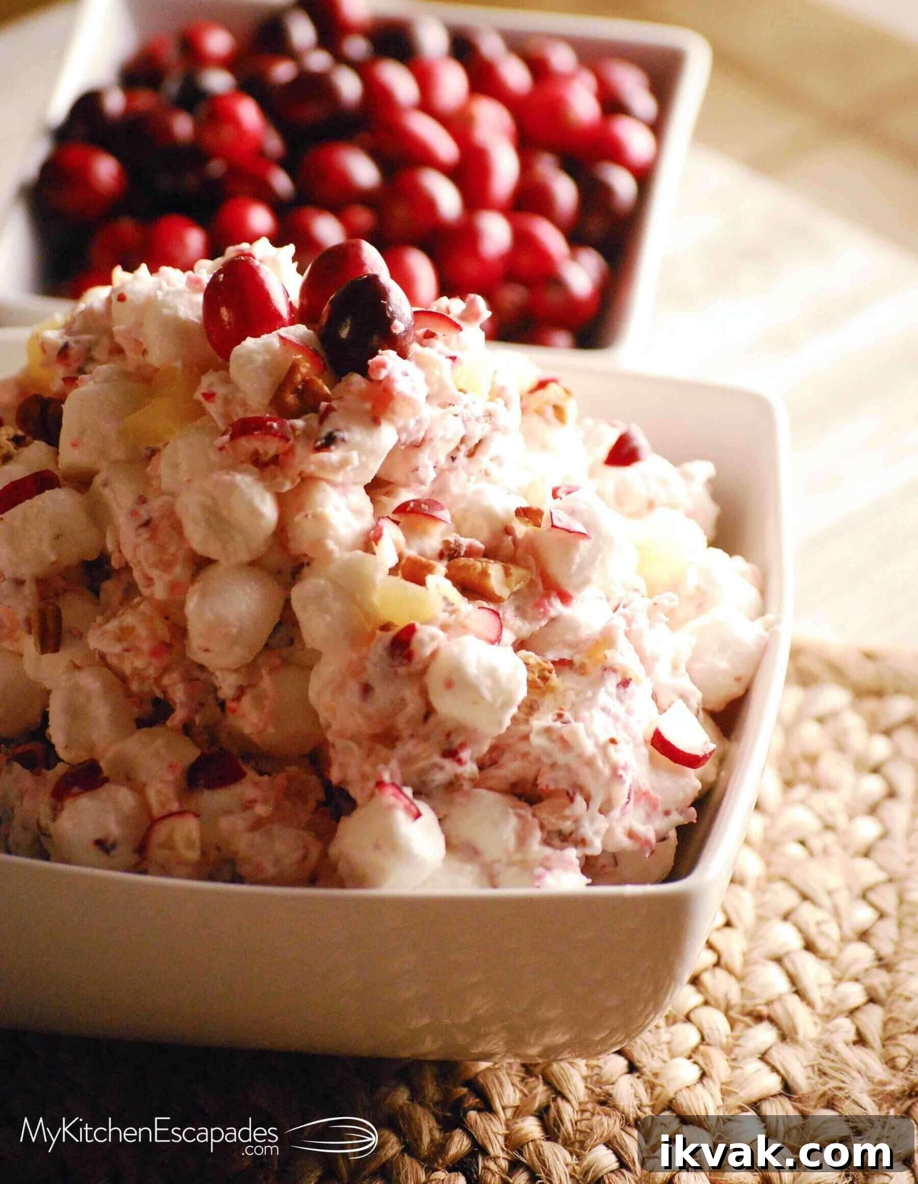 Cranberry Salad Recipe with marshmallows and whipped cream