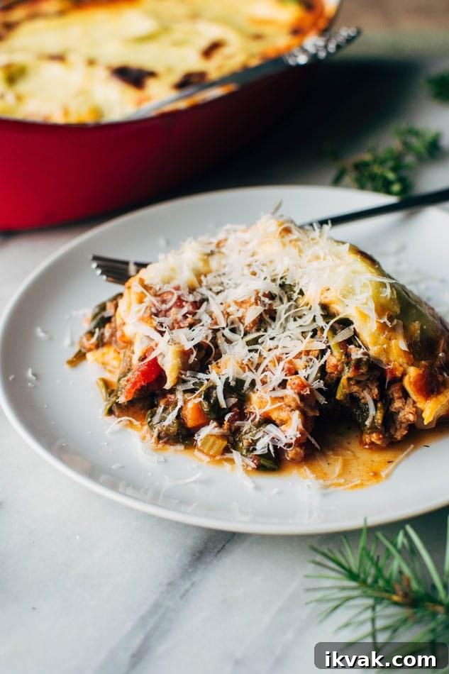 Paleo italian shepherds pie with bolognese sauce and whipped parsnips! A delicious and easy casserole packed full of veggies and delicious flavors - perfect for a healthy cold weather dinner!