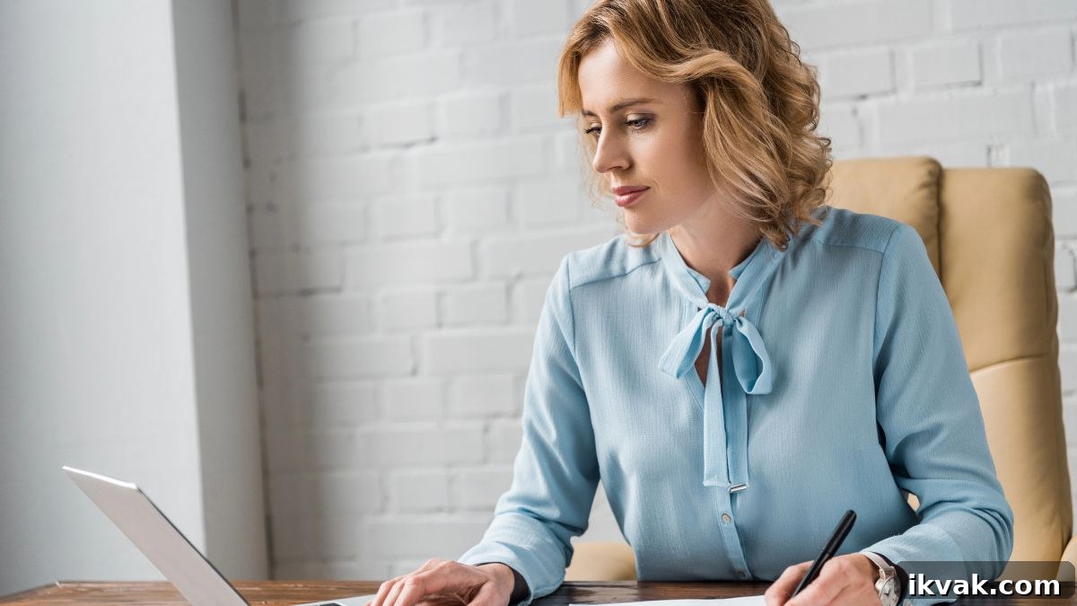 woman working on computer