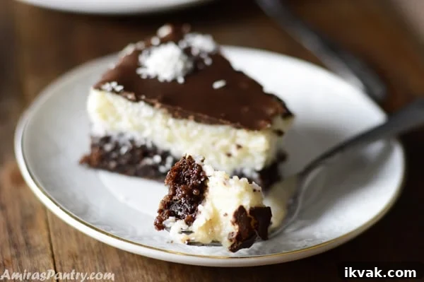 Chocolate Coconut Bounty Cake Recipe – Moist Tropical Layer Cake 5 A delicious bounty cake recipe that tastes like the candy bar, dare I say even better