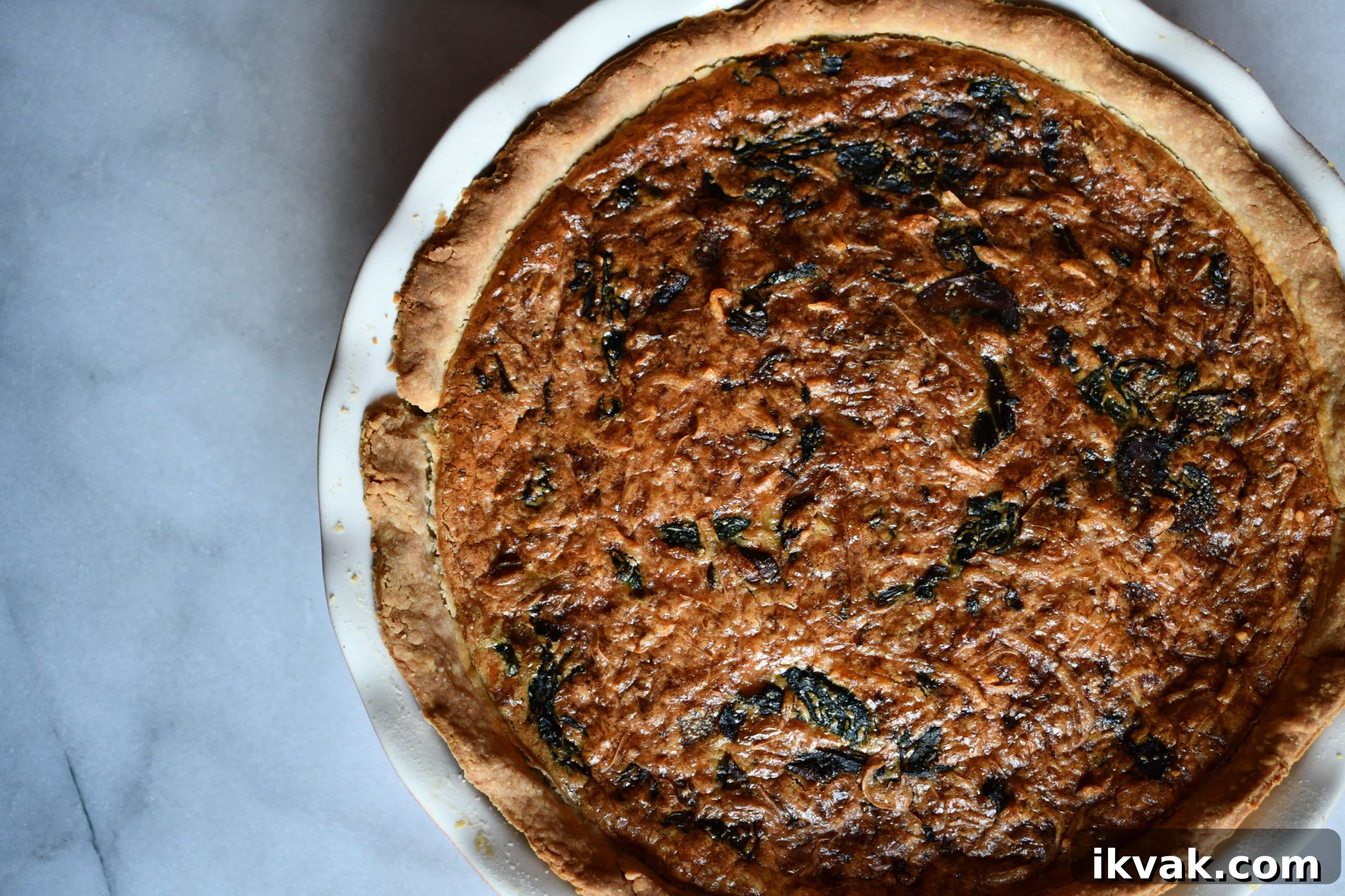 Mushroom, Spinach & Swiss Quiche Recipe for Vegetarians 2 Joanna Gaines Mushroom, Spinach and Swiss Cheese Quiche