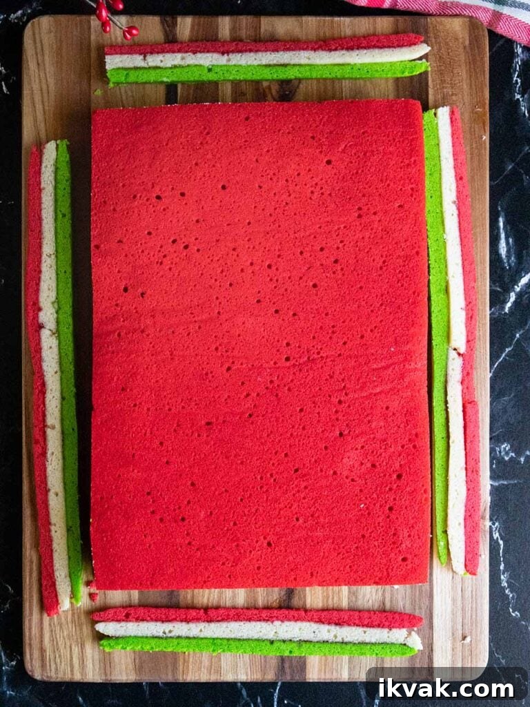 Edges trimmed from the cookie bars.