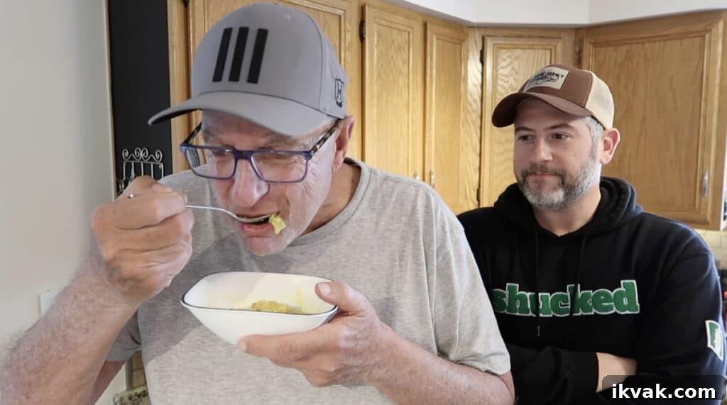 Man's father tries soup