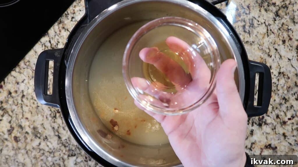 Sesame oil added to Instant Pot