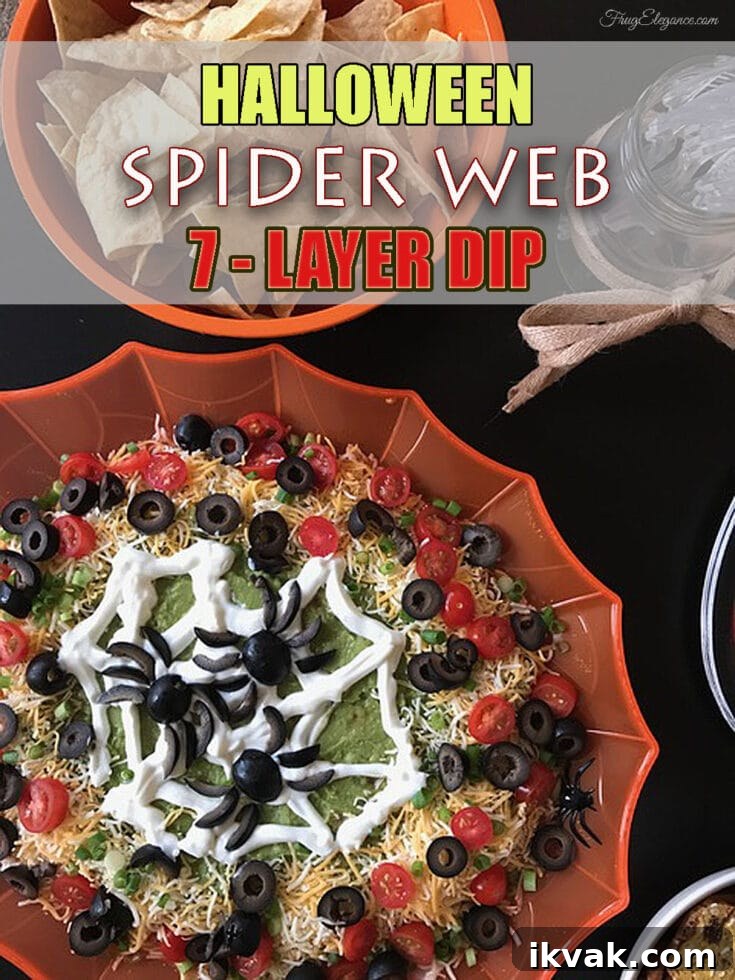 Image for Halloween Spider Web 7 Layer Dip - FrugElegance