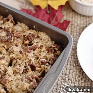 Oatmeal Cake with Coconut-Pecan Frosting Recipe 11 Oatmeal Cake with Pecan Frosting