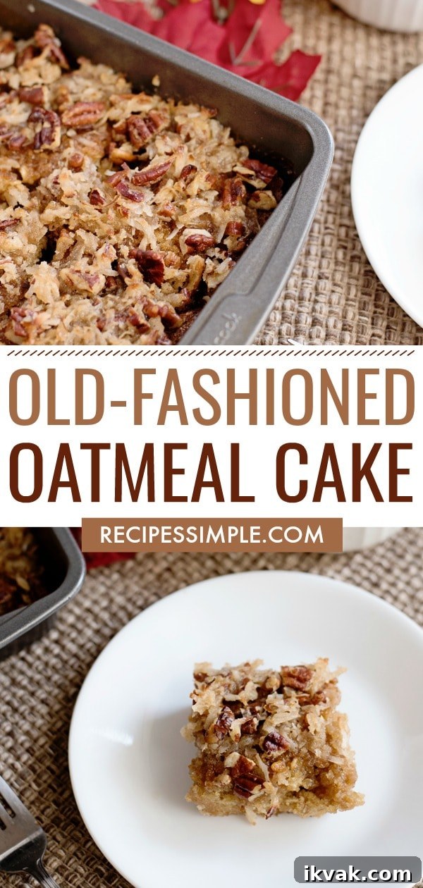 Oatmeal Cake with Coconut-Pecan Frosting Recipe 12 Old Fashioned Oatmeal Cake