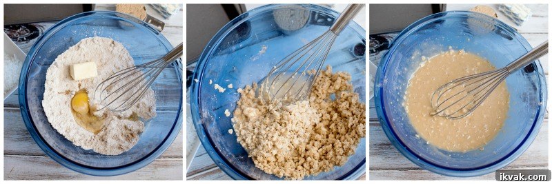 Oatmeal Cake with Coconut-Pecan Frosting Recipe 6 Oatmeal Cake Mixture