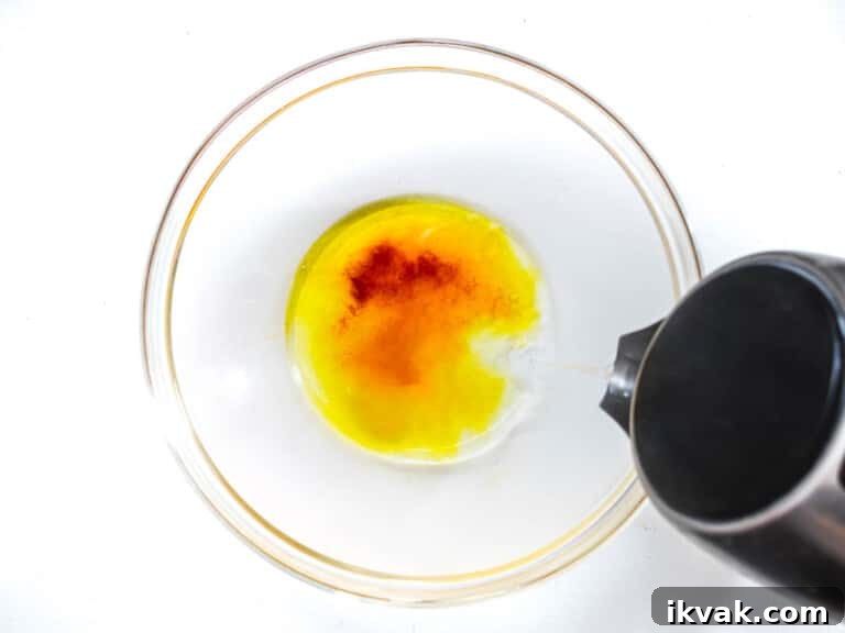 saffron and salt dissolved in hot water