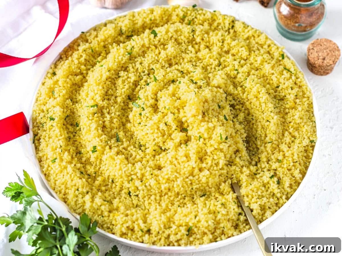 How to cook couscous and store it in a bowl or container