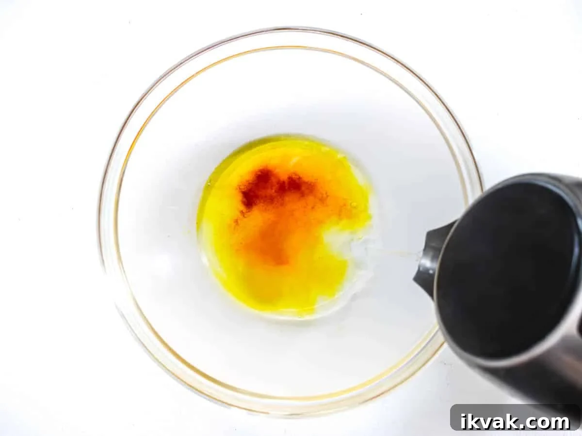 saffron and salt dissolved in hot water
