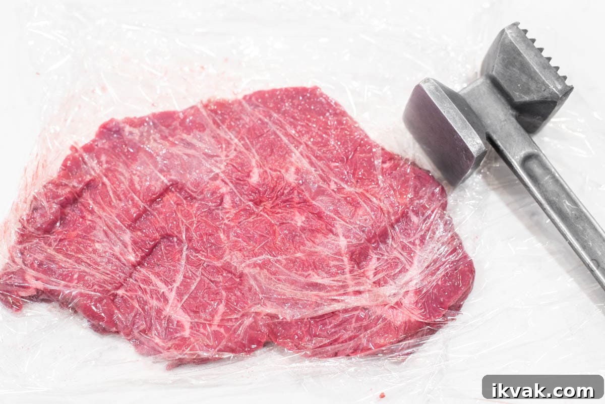 Steak alla Pizzaiola Recipe: Tender Beef in Tomato-Herb Sauce 4 Steak pounded thin with mallet.