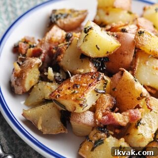 Cast Iron Skillet Potatoes with bacon