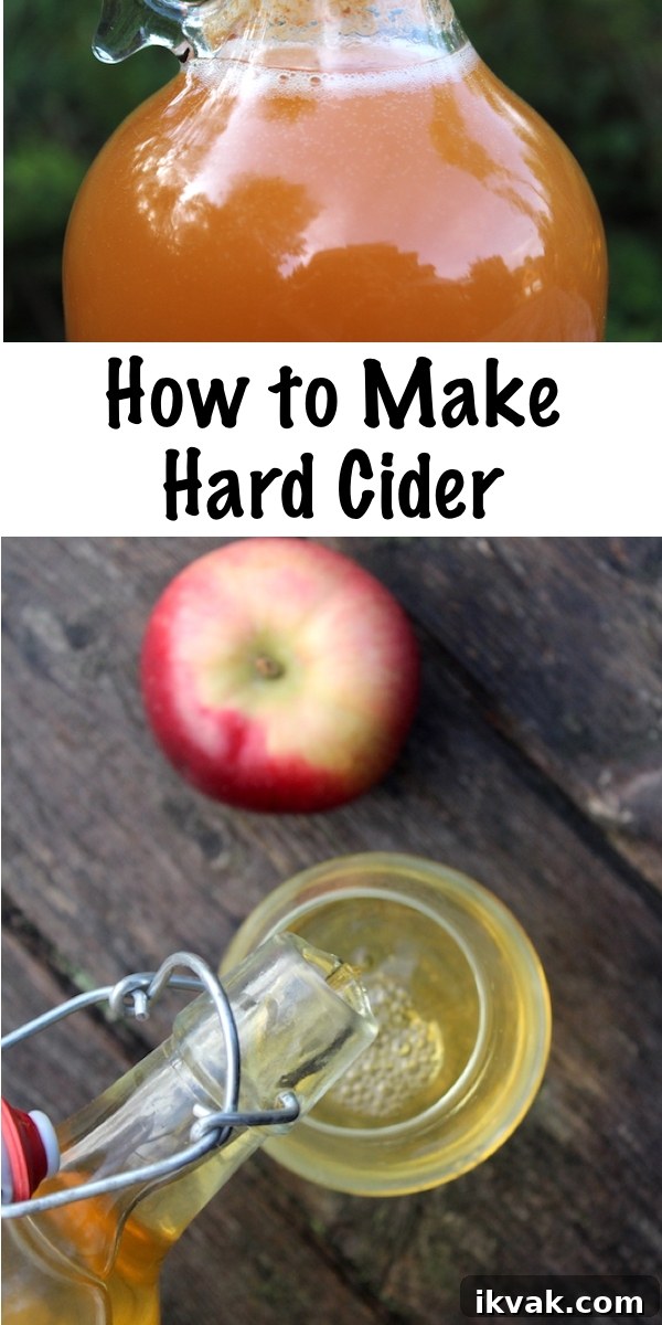 How to Make Hard Cider ~ Homemade hard cider is easier than you think! Starting with home pressed apples or storebought juice, learn how to make homemade hard cider with minimal equipment and no experience. This beginners guide has everything you need for your first batch of hard cider. #cider #hardcider #recipe #fermenting #winemaking #brewing #homebrewing #homebrew #beverages #homemade #fermented #fermenteddrink