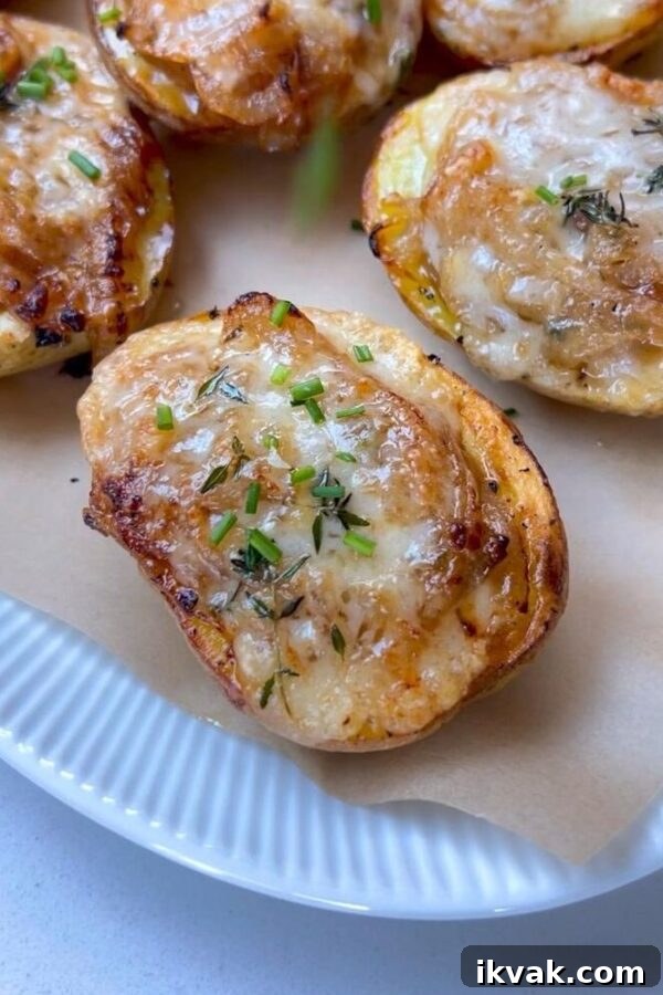Caesar-Style Whipped Butter: Creamy Dressing-Inspired Spread 6 French onion baked potatoes stuffed with caramelized onions and melted Gruyere