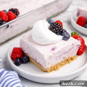 berry smoothie cheesecake on a plate