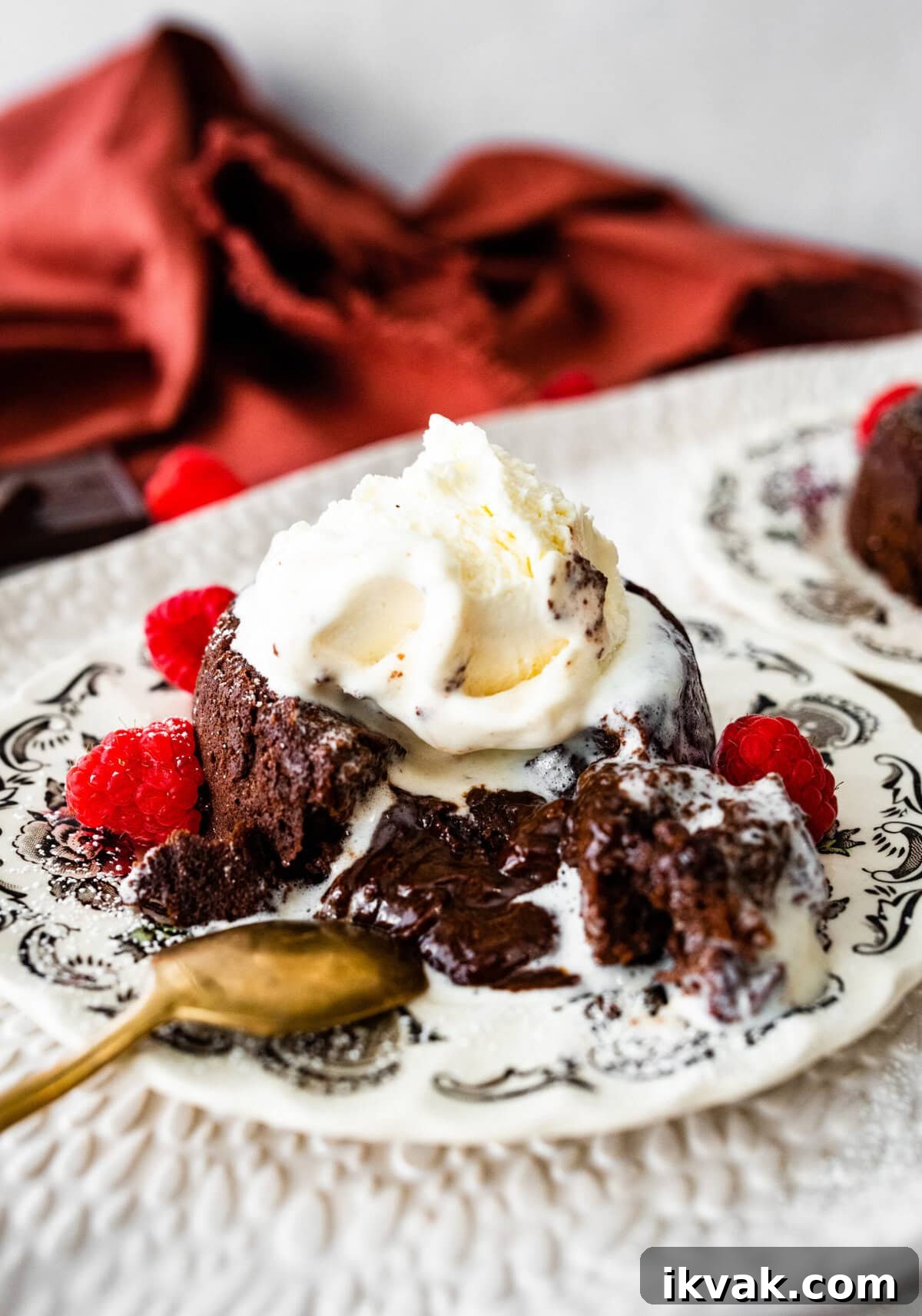 Serve with ice cream.
