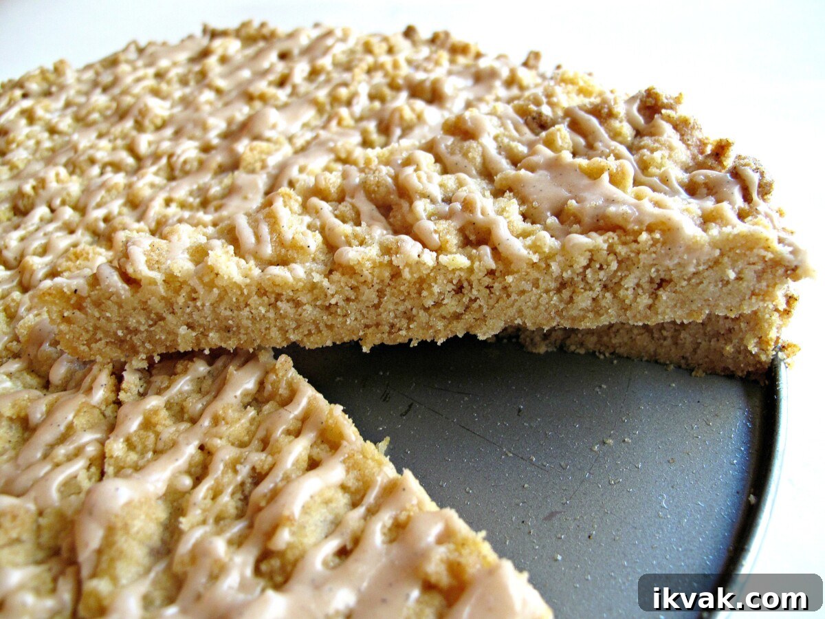 Cinnamon Streusel Cookie Recipe: Crispy, Buttery Bites 8 Closeup of cut edge of cookie.