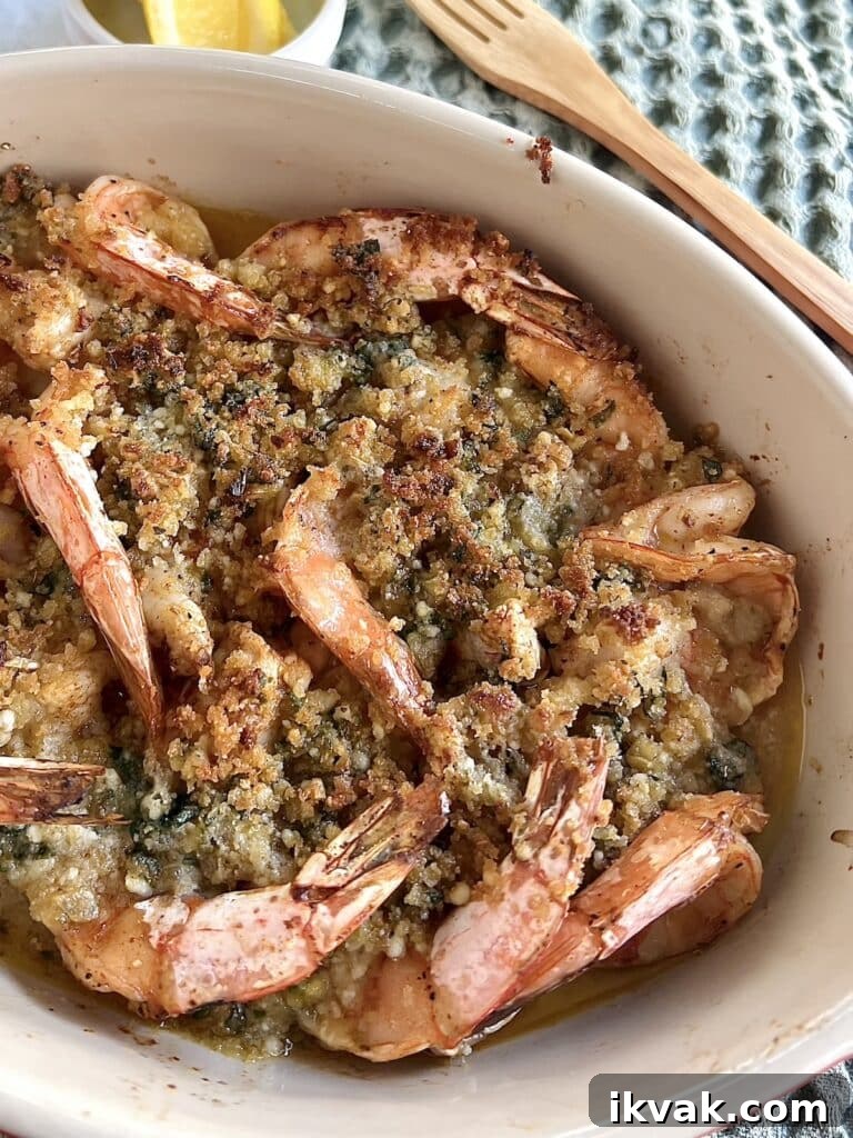 Shrimp Oreganata with White Wine Lemon Butter 7 Finished Shrimp Oreganata in White Wine Lemon Butter.