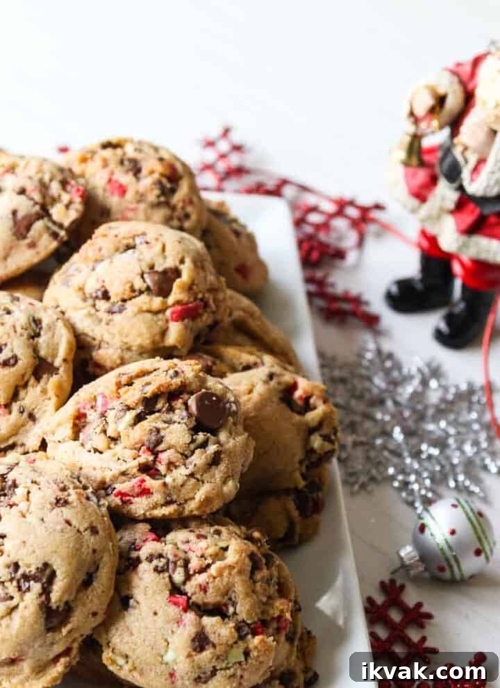 Chocolate chip peppermint cookies