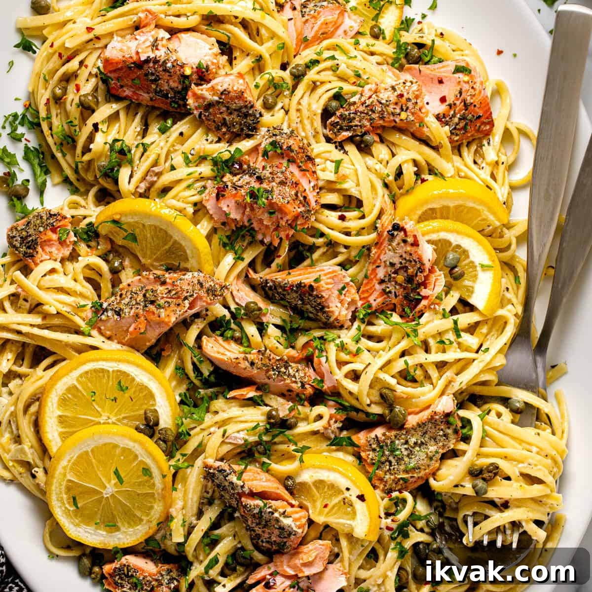 30 Minute Creamy Salmon Pasta