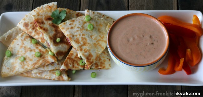How to Make Gluten-Free Bacon Ranch Quesadillas 4 Gluten-free Bacon Ranch Quesadillas make a great appetizer!