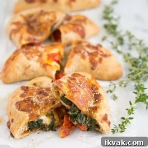 Spicy Chicken Sausage and Spinach Calzone