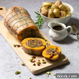 Vegetarian Christmas Dinner Butternut Roast