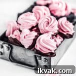 Recettes des meringues framboise et chocolat