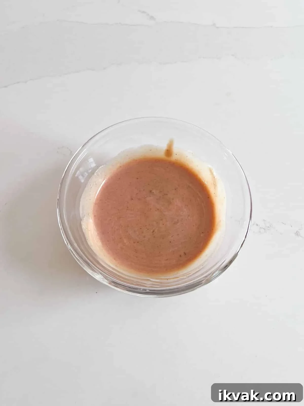 BBQ Ranch dressing mixed together.